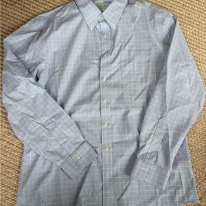 Brooks Brothers Light Blue Checkered Dress Shirt